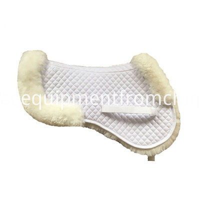 седло из белой овчины white sheepskin saddle pad